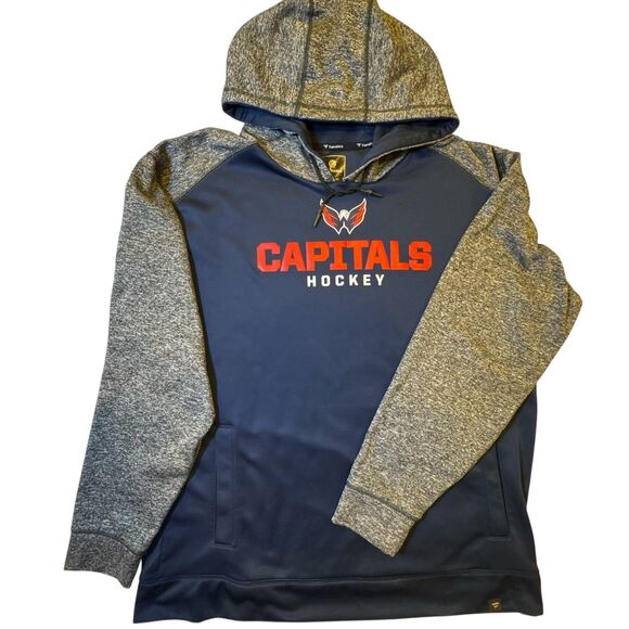 Washington Capitals Jacket Men's 2XL NHL Blue Gray Red Hoodie Jacket Fanatics - Picture 1 of 16